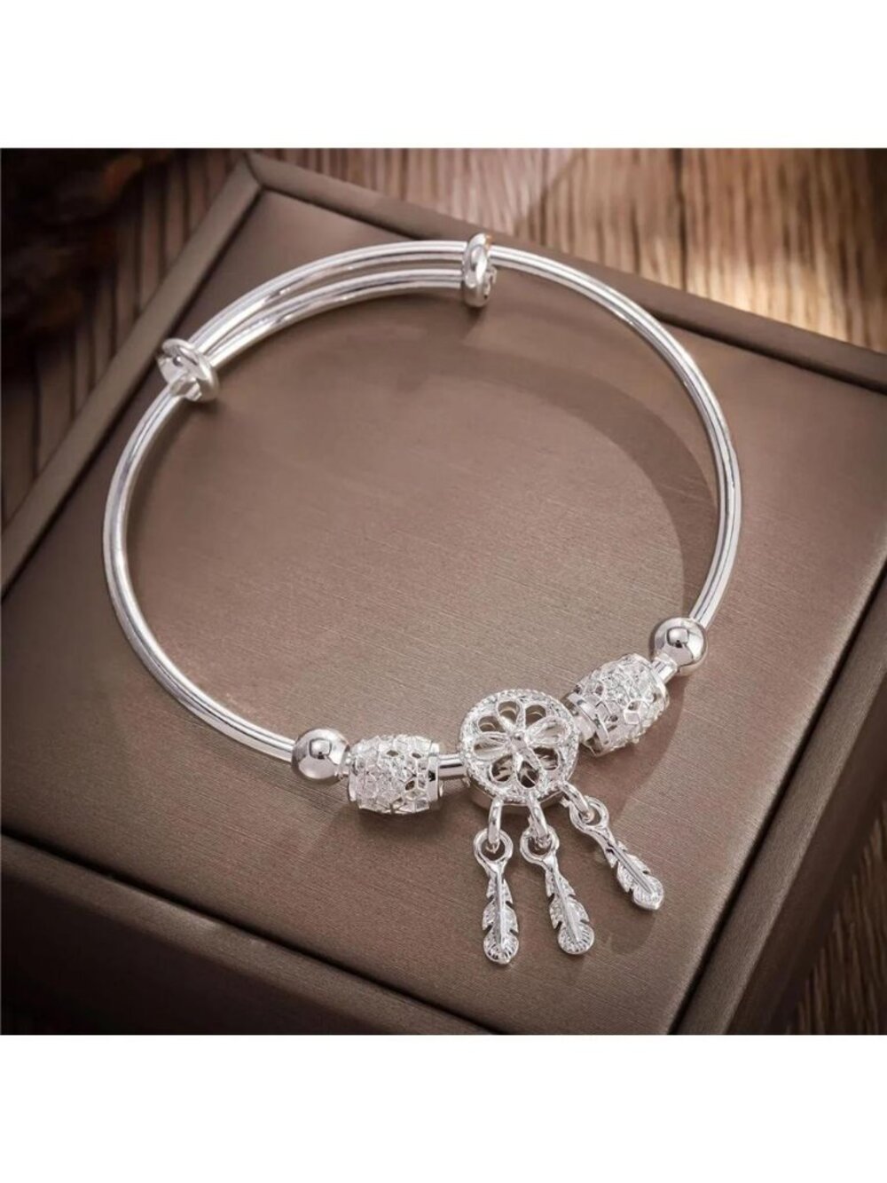 Retro Round Bead Bangle